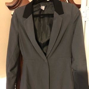 Grey Steel and black blazer and tails